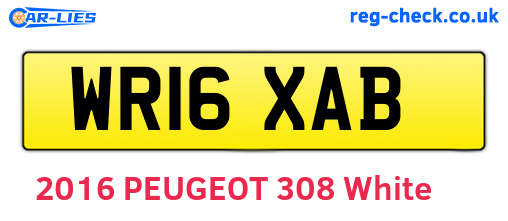 WR16XAB are the vehicle registration plates.