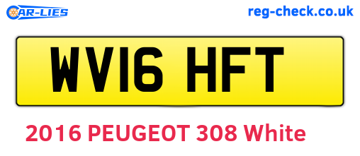 WV16HFT are the vehicle registration plates.