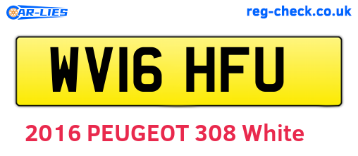 WV16HFU are the vehicle registration plates.