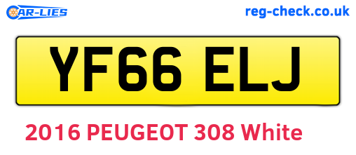 YF66ELJ are the vehicle registration plates.