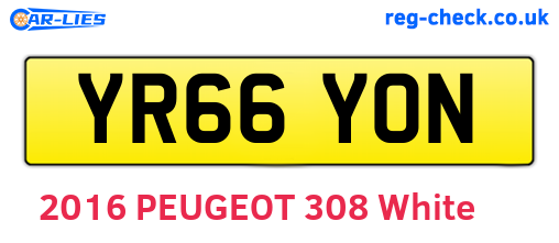 YR66YON are the vehicle registration plates.