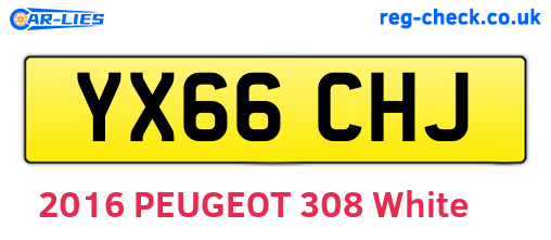 YX66CHJ are the vehicle registration plates.