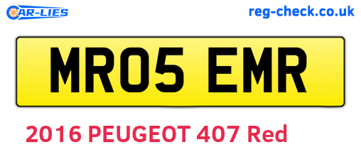 MR05EMR are the vehicle registration plates.