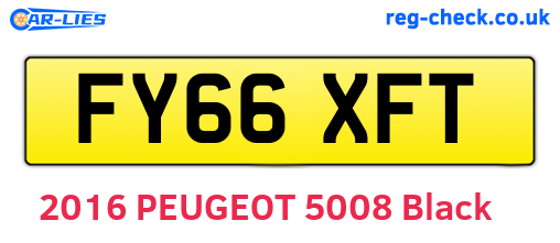 FY66XFT are the vehicle registration plates.