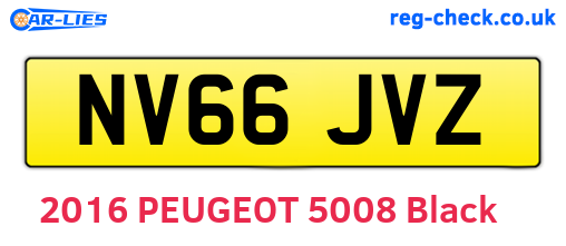NV66JVZ are the vehicle registration plates.