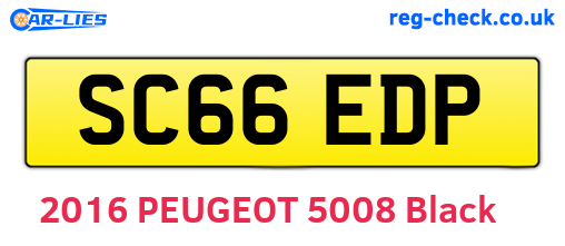 SC66EDP are the vehicle registration plates.