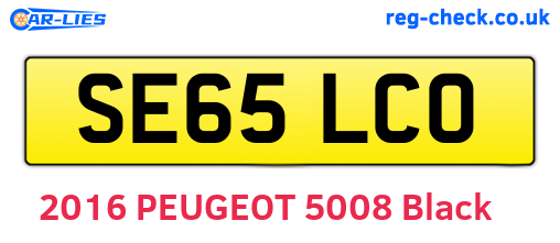 SE65LCO are the vehicle registration plates.