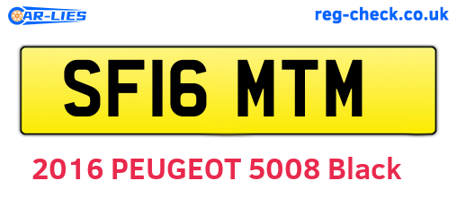 SF16MTM are the vehicle registration plates.