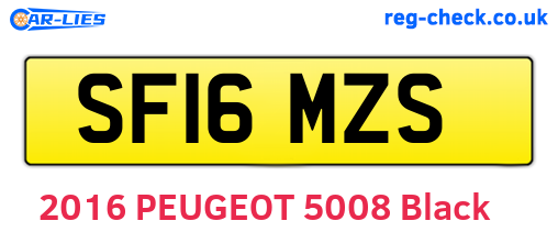 SF16MZS are the vehicle registration plates.