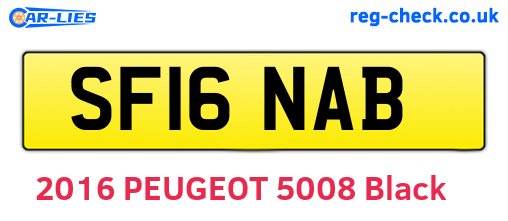 SF16NAB are the vehicle registration plates.