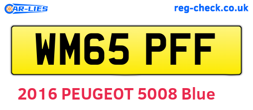 WM65PFF are the vehicle registration plates.