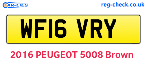 WF16VRY are the vehicle registration plates.