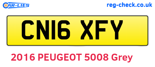 CN16XFY are the vehicle registration plates.