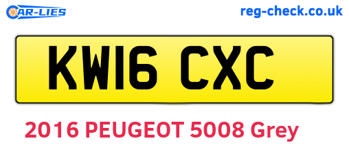 KW16CXC are the vehicle registration plates.