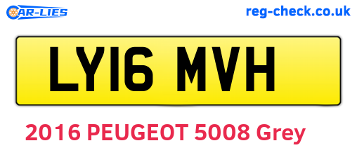 LY16MVH are the vehicle registration plates.