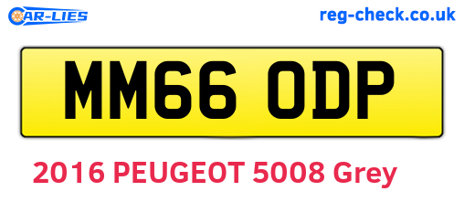 MM66ODP are the vehicle registration plates.