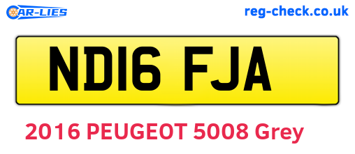 ND16FJA are the vehicle registration plates.