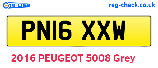 PN16XXW are the vehicle registration plates.