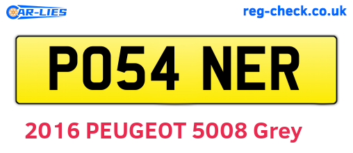 PO54NER are the vehicle registration plates.