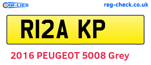 R12AKP are the vehicle registration plates.