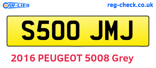 S500JMJ are the vehicle registration plates.