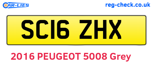 SC16ZHX are the vehicle registration plates.