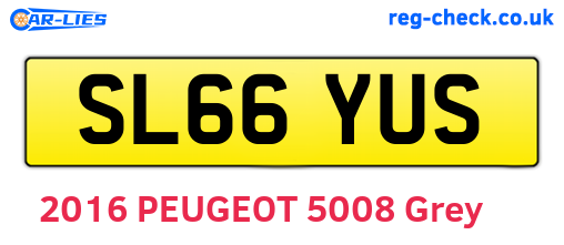 SL66YUS are the vehicle registration plates.