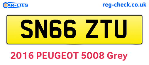SN66ZTU are the vehicle registration plates.