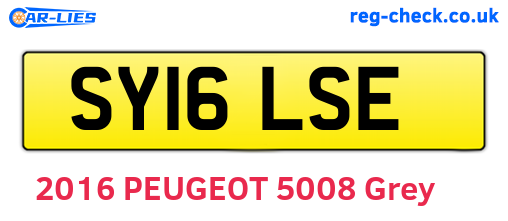 SY16LSE are the vehicle registration plates.