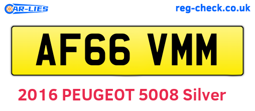 AF66VMM are the vehicle registration plates.