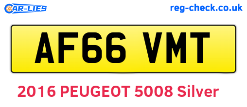 AF66VMT are the vehicle registration plates.