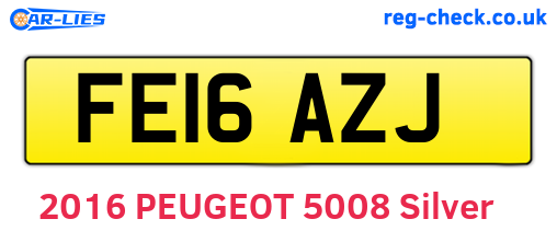 FE16AZJ are the vehicle registration plates.