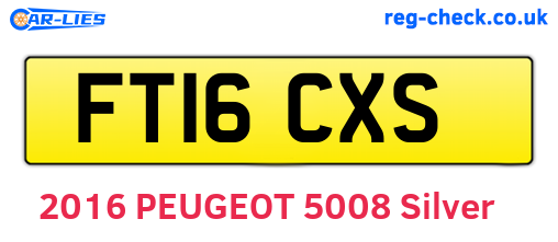 FT16CXS are the vehicle registration plates.