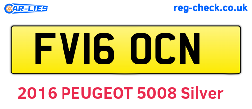 FV16OCN are the vehicle registration plates.
