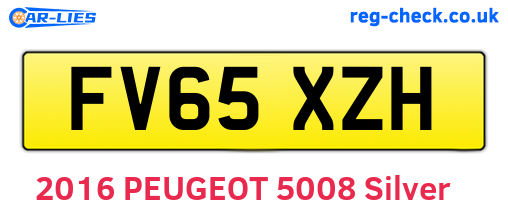 FV65XZH are the vehicle registration plates.