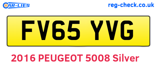 FV65YVG are the vehicle registration plates.