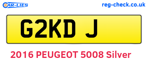 G2KDJ are the vehicle registration plates.