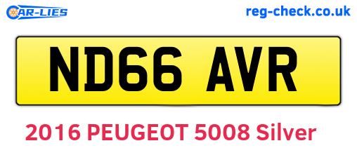 ND66AVR are the vehicle registration plates.