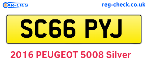 SC66PYJ are the vehicle registration plates.