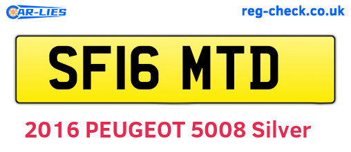 SF16MTD are the vehicle registration plates.