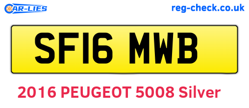 SF16MWB are the vehicle registration plates.