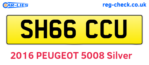 SH66CCU are the vehicle registration plates.
