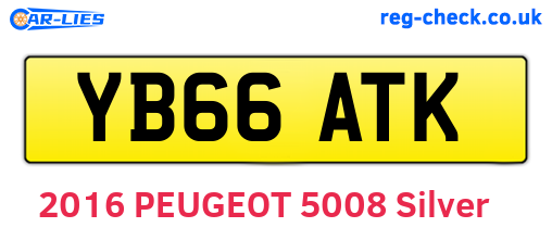YB66ATK are the vehicle registration plates.
