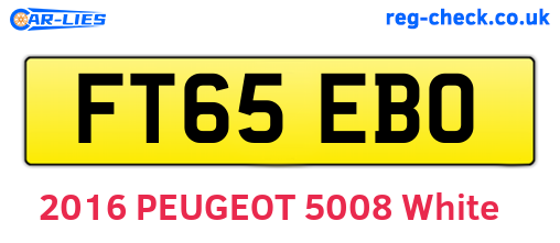 FT65EBO are the vehicle registration plates.