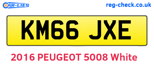 KM66JXE are the vehicle registration plates.