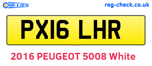PX16LHR are the vehicle registration plates.