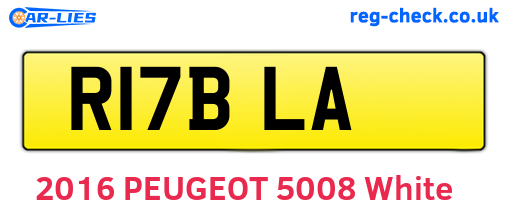 R17BLA are the vehicle registration plates.