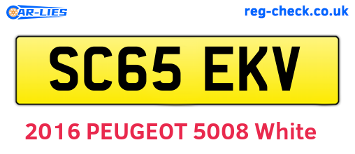 SC65EKV are the vehicle registration plates.
