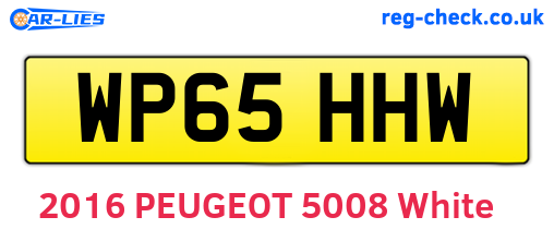 WP65HHW are the vehicle registration plates.