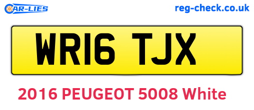 WR16TJX are the vehicle registration plates.